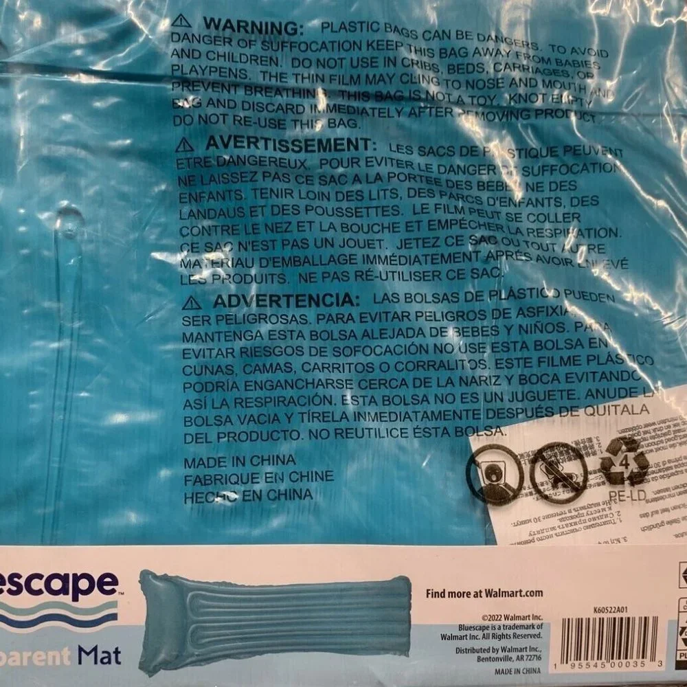 Bluescape Pool Inflatable Air Mat, Float for pools, beaches, lake Adult* Unisex*